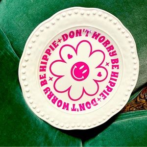 “Don’t worry Be Hippie” decorative plate
